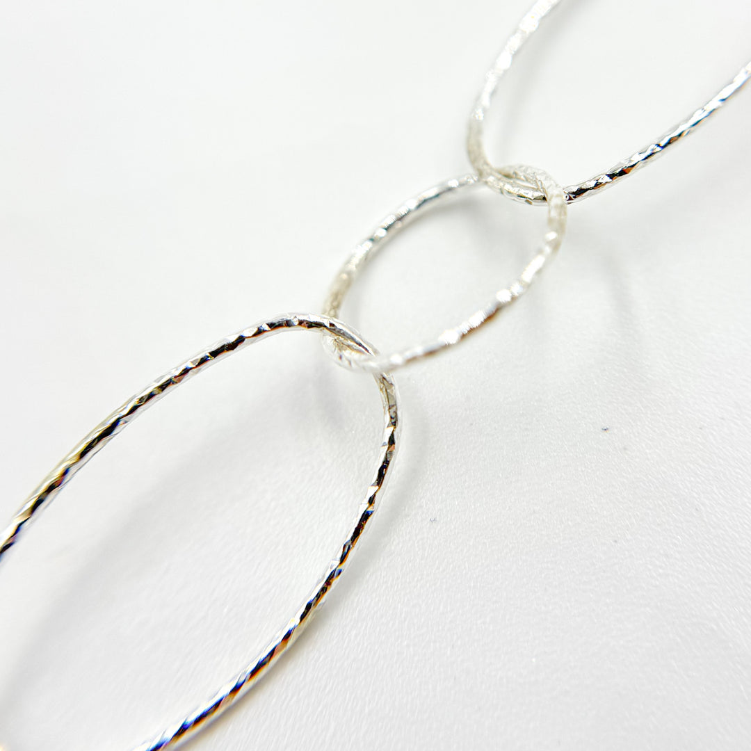 Y31SS. Sterling Silver Diamond Cut Cable Chain