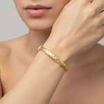 Load image into Gallery viewer, Bangle14. 14K Solid Gold Matte Textured Bangle