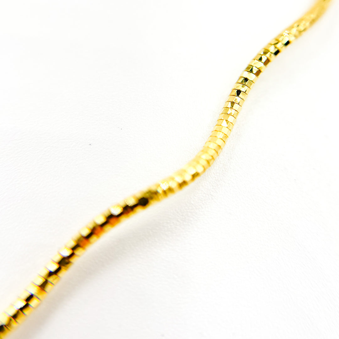 Silver Gold Plated Snake Omega Necklace