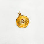 Load image into Gallery viewer, GDP269. 14K Solid Gold Diamonds Circle Triangle Charm
