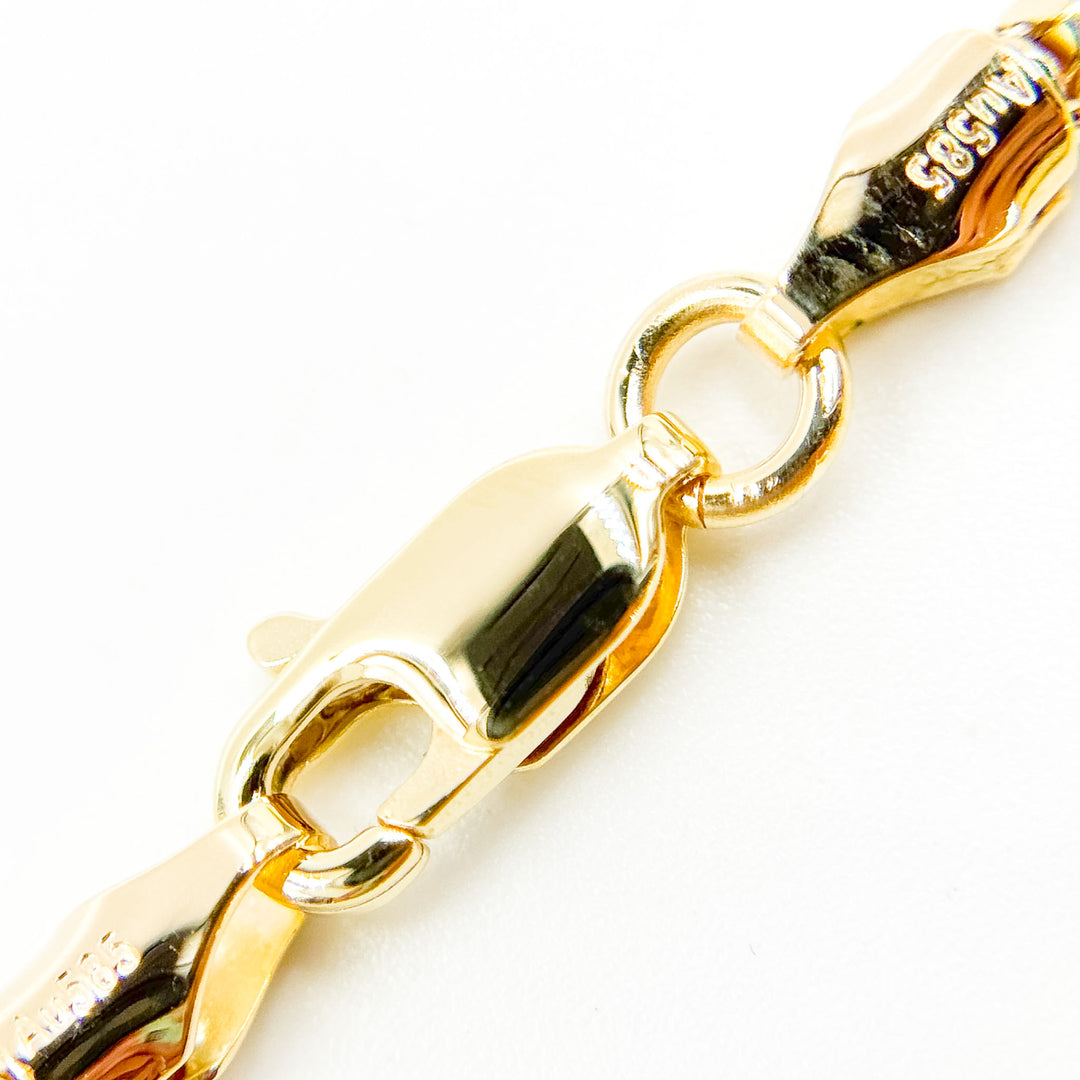 240CCTD. 14k Solid Yellow Gold Snake Necklace