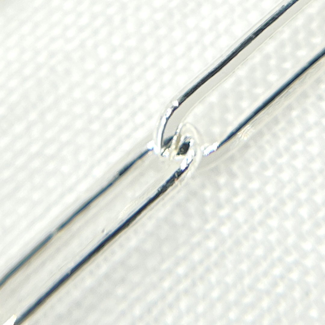 4002FSS. Sterling Silver Paperclip Flat Link Chain