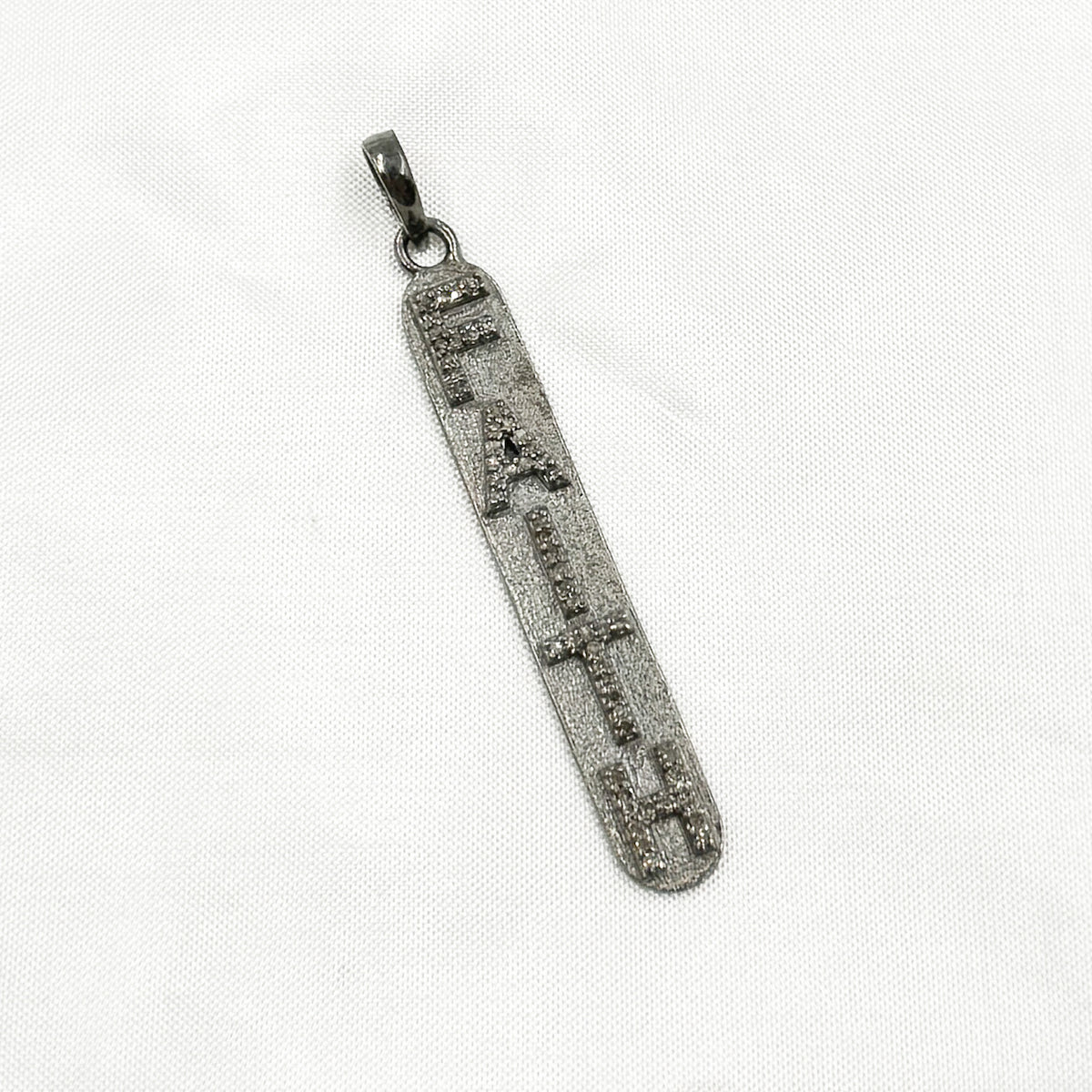DP339. Diamond & Sterling Silver Faith Pendant