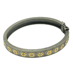 Load image into Gallery viewer, 14K Gold and Black Rhodium Sterling Silver Pave Diamond Bangle. KSG12
