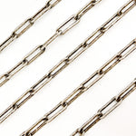 Load image into Gallery viewer, 351OX. Oxidized Sterling Silver Matt Paperclip Chain
