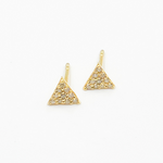 Load image into Gallery viewer, 14K Solid Gold and Diamonds Ray Earrings. GDT15
