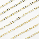 Load image into Gallery viewer, Z113GS. Two Tone Sterling Silver and Gold Plated Paperclip Textured Chain
