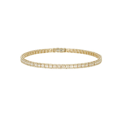 BFO61064. 14K Solid Gold Diamond Tennis Bracelet