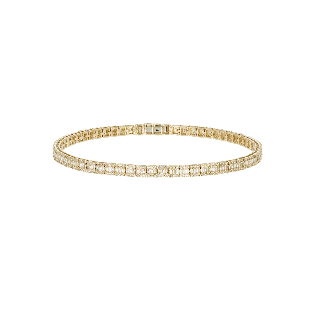 BFO61064. 14K Solid Gold Diamond Tennis Bracelet
