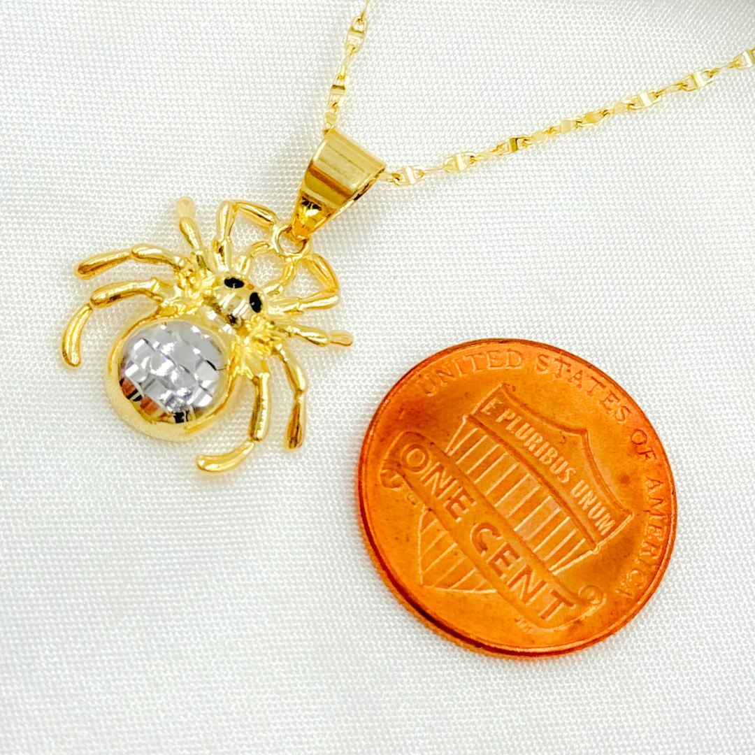 14k Solid Gold Spider Charm. GDP680