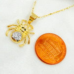 Load image into Gallery viewer, GDP680. 14k Solid Gold Spider Charm