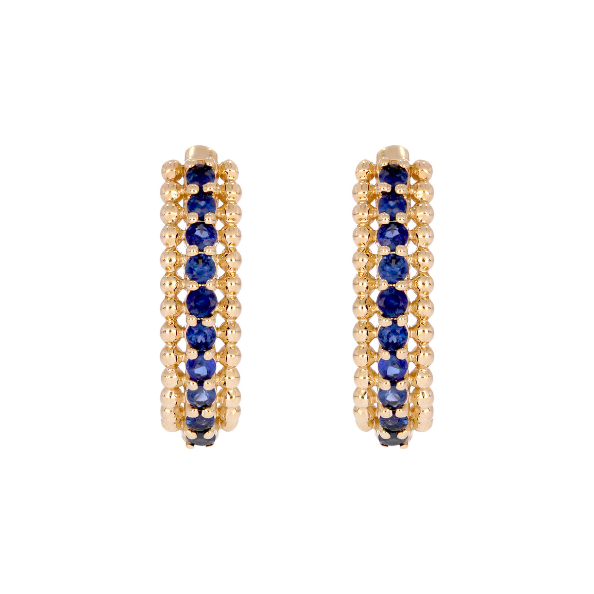EHZ57298. 14K Solid Yellow Gold Hoop Earrings