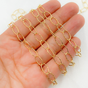 Silver Diamond Cut Oval Link Chain