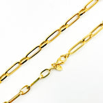 Load image into Gallery viewer, TRE001. 14k Solid Yellow Hollow Gold Long and Short Link Chain