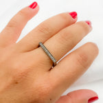 Load image into Gallery viewer, DR06. Diamond Black Rhodium Sterling Silver Ring
