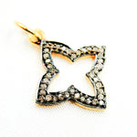 Load image into Gallery viewer, DC900. Diamond Sterling Silver Flower Pendant
