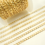 Load image into Gallery viewer, 3306CHR. 14k Yellow Gold Filled Flat Curb Link Chain
