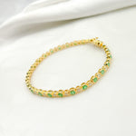 Load image into Gallery viewer, 14k Solid Gold Diamond and Gemstone Tennis Bracelet. BTL65122EM
