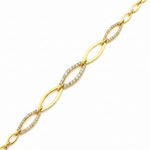 Load image into Gallery viewer, 14k Solid Gold Diamond Oval Bracelet. BR402612
