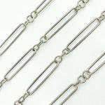 Load image into Gallery viewer, Oxidized 925 Sterling Silver Paperclip and Round Link Chain. V38OX
