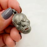 Load image into Gallery viewer, DP138. Diamond &amp; Sterling Silver Skull Pendant
