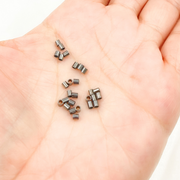 Black Rhodium Sterling Silver Crimp Tube