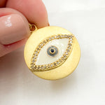 Load image into Gallery viewer, DP595A. Diamond Sterling Silver Round Eye Enamel Pendant with Gemstone
