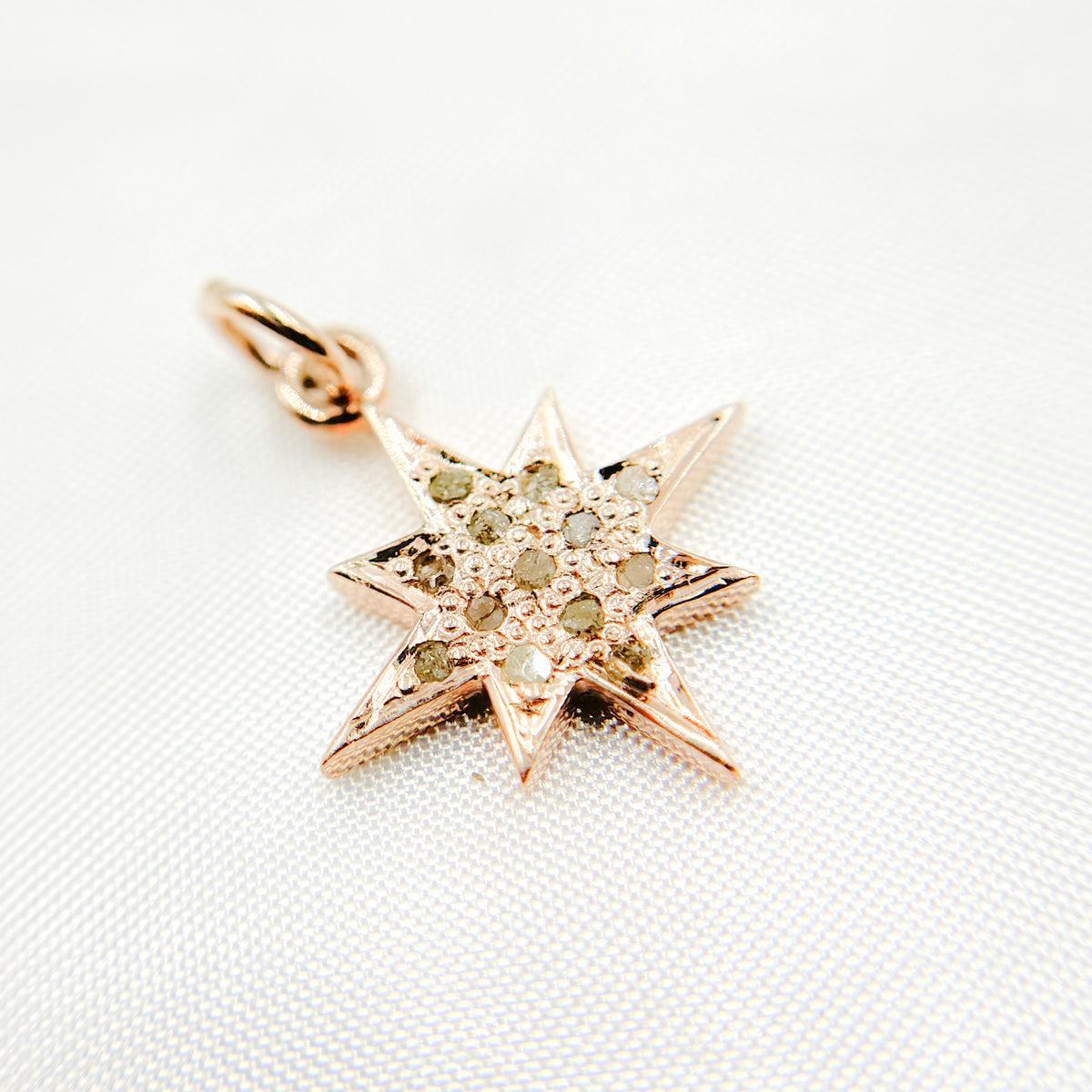 Diamond Sterling Silver Star Pendant