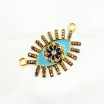 Load image into Gallery viewer, DC513A. Diamond Sterling Silver Eye Flower Enamel Pendant
