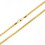 Load image into Gallery viewer, 200HIV0934000. 14k Solid Yellow Gold Venetian Box Link Chain