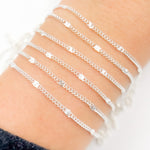 Load image into Gallery viewer, 67S5SS. Sterling Silver Curb Chain with Diamond Cut Marina Link
