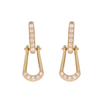 Load image into Gallery viewer, EFG54205. 14k Solid Gold Diamond Dangle Earrings