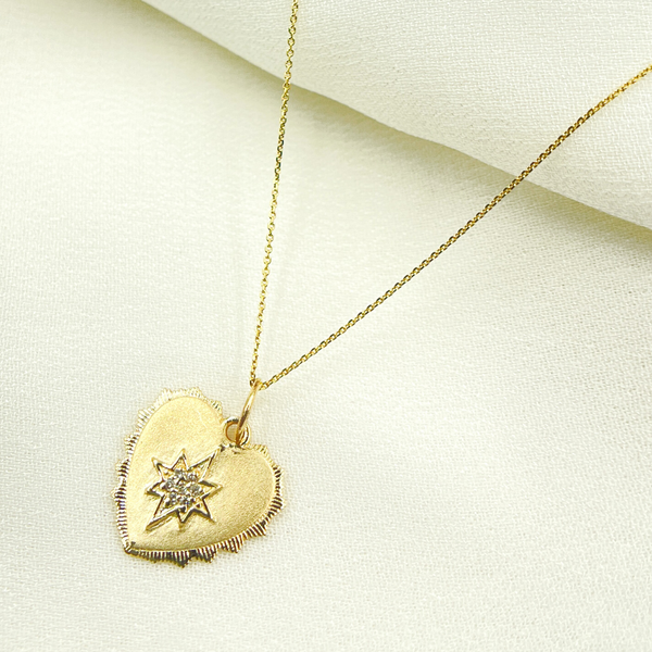 Heart Pendant with Diamonds.