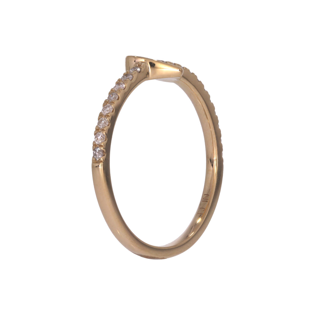 RFD19702. 14K Solid Gold Diamond Heart Ring