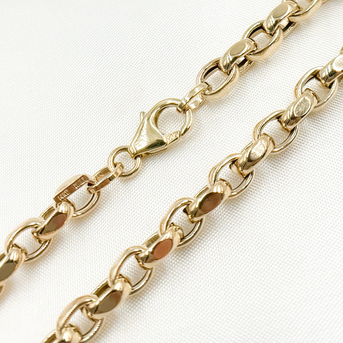 Buy Now 14K Solid Hollow Gold Cable Link Chain