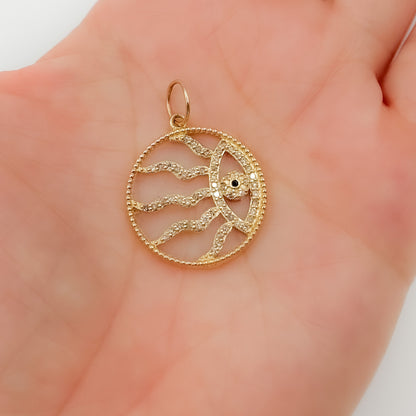 Gold Evil Eye Pendants