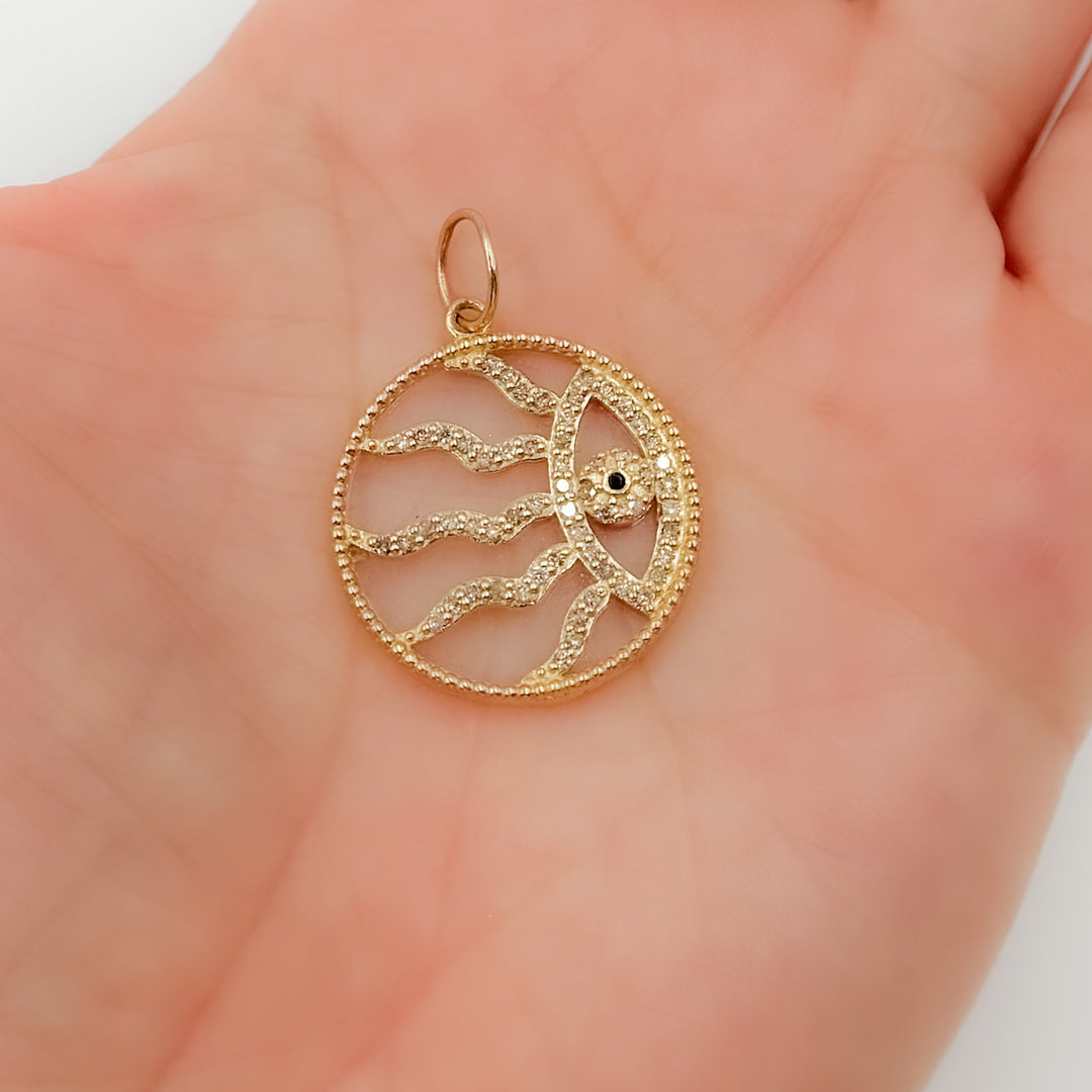 Gold Evil Eye Pendants