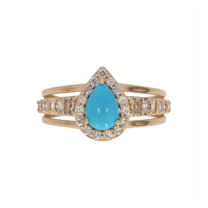 CR97174. 14K Solid Gold Diamond and Gemstone Ring