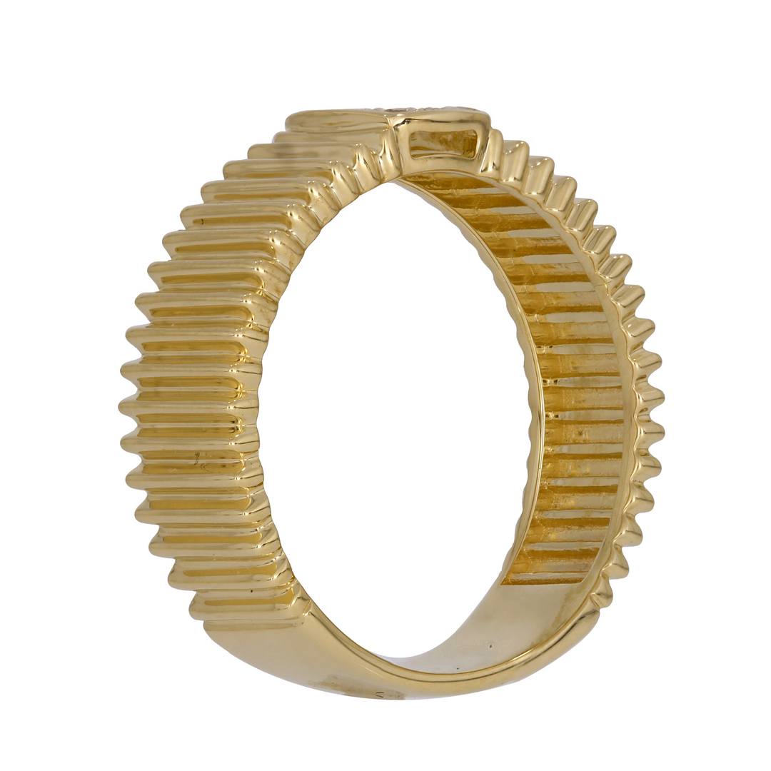 RFB18865. 14K Solid Yellow Gold Diamond Band Ring