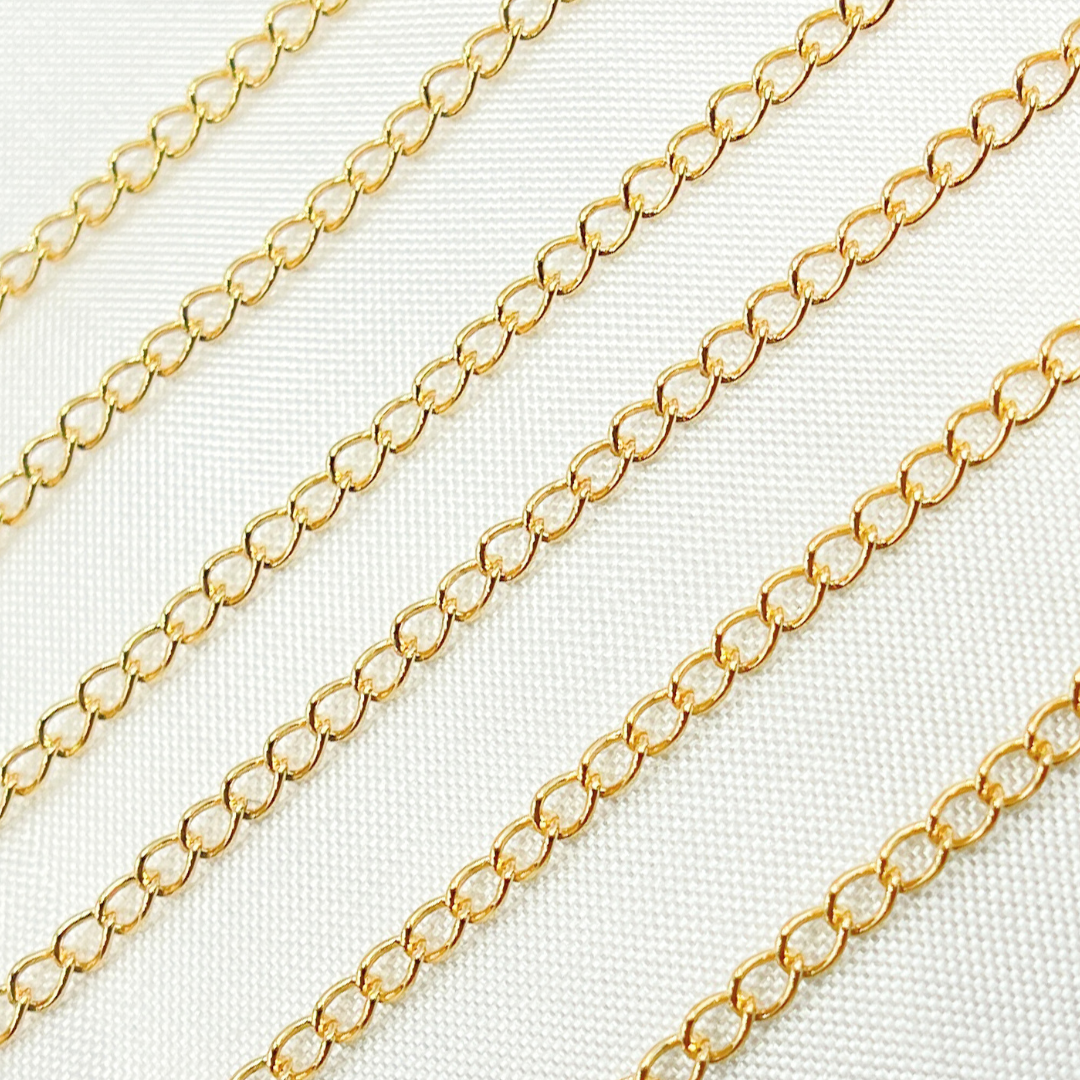 14k Yellow Gold Filled Cable Link Chain. V207GF