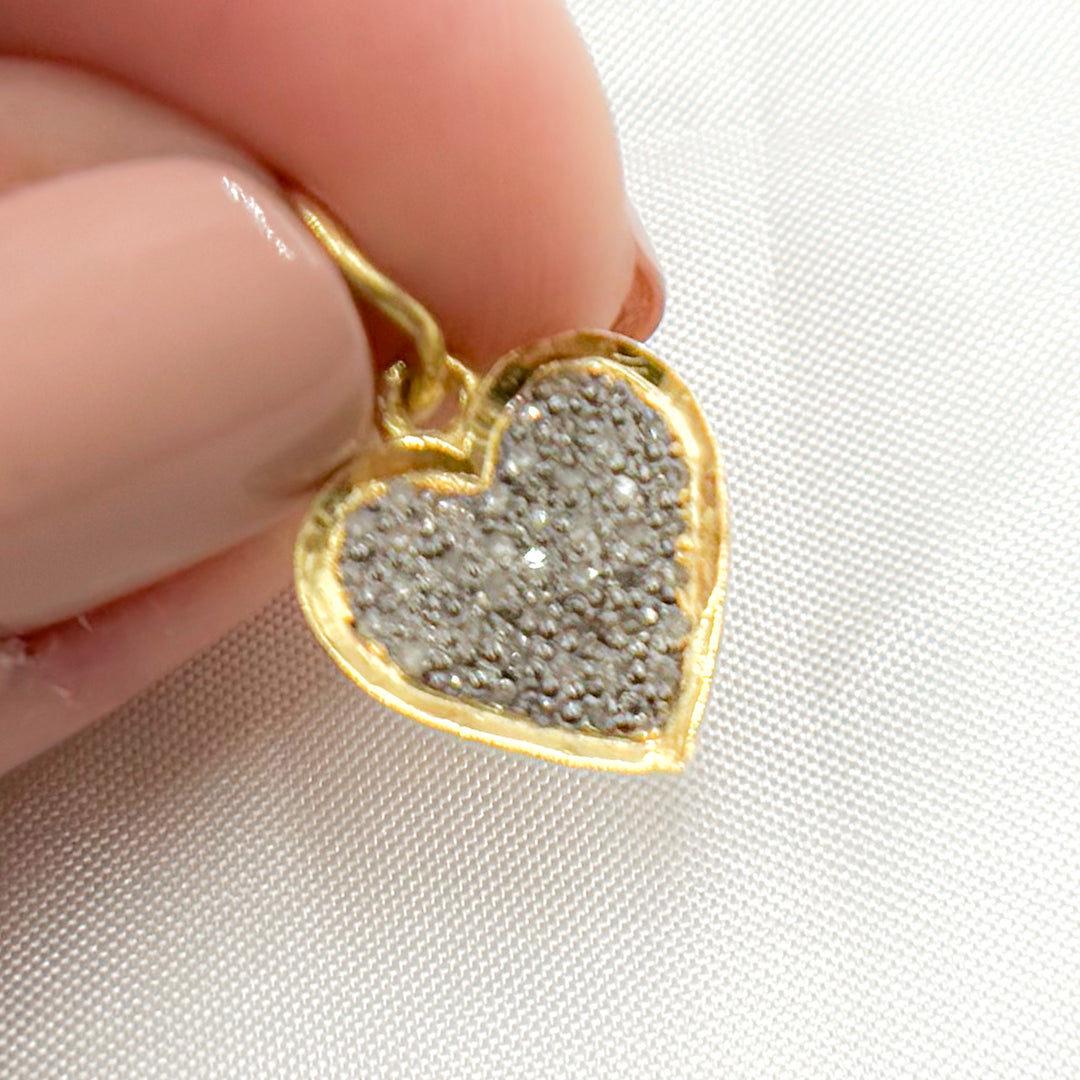 DC287. Diamond Sterling Silver Heart Charm