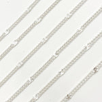 Load image into Gallery viewer, 67S5SS. Sterling Silver Curb Chain with Diamond Cut Marina Link
