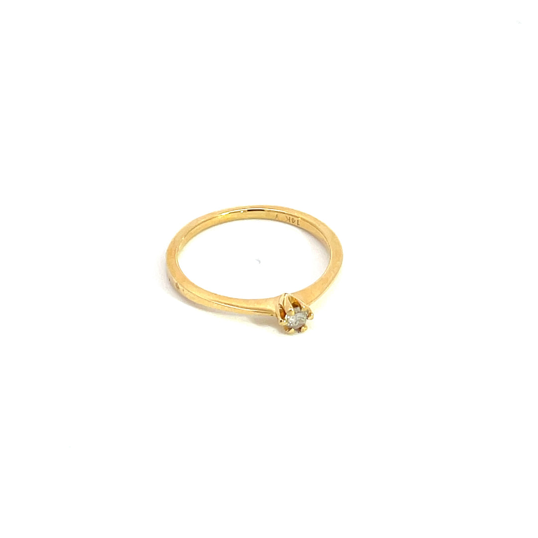 14K Solid Gold Diamond Ring. RFB15949