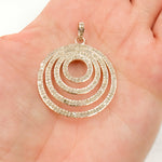 Load image into Gallery viewer, DP411. Diamond Sterling Silver Round Gradient Pendant
