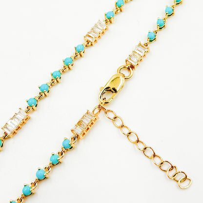 BFH61078. 14K Solid Gold Diamond and Gemstone Fancy Bracelet
