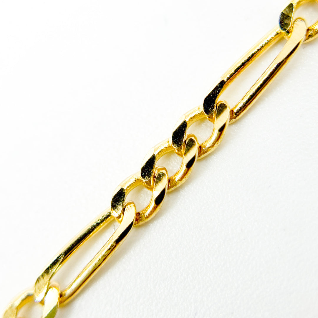 050GA3BGT2A9L001. 14K Solid Gold Figaro Chain