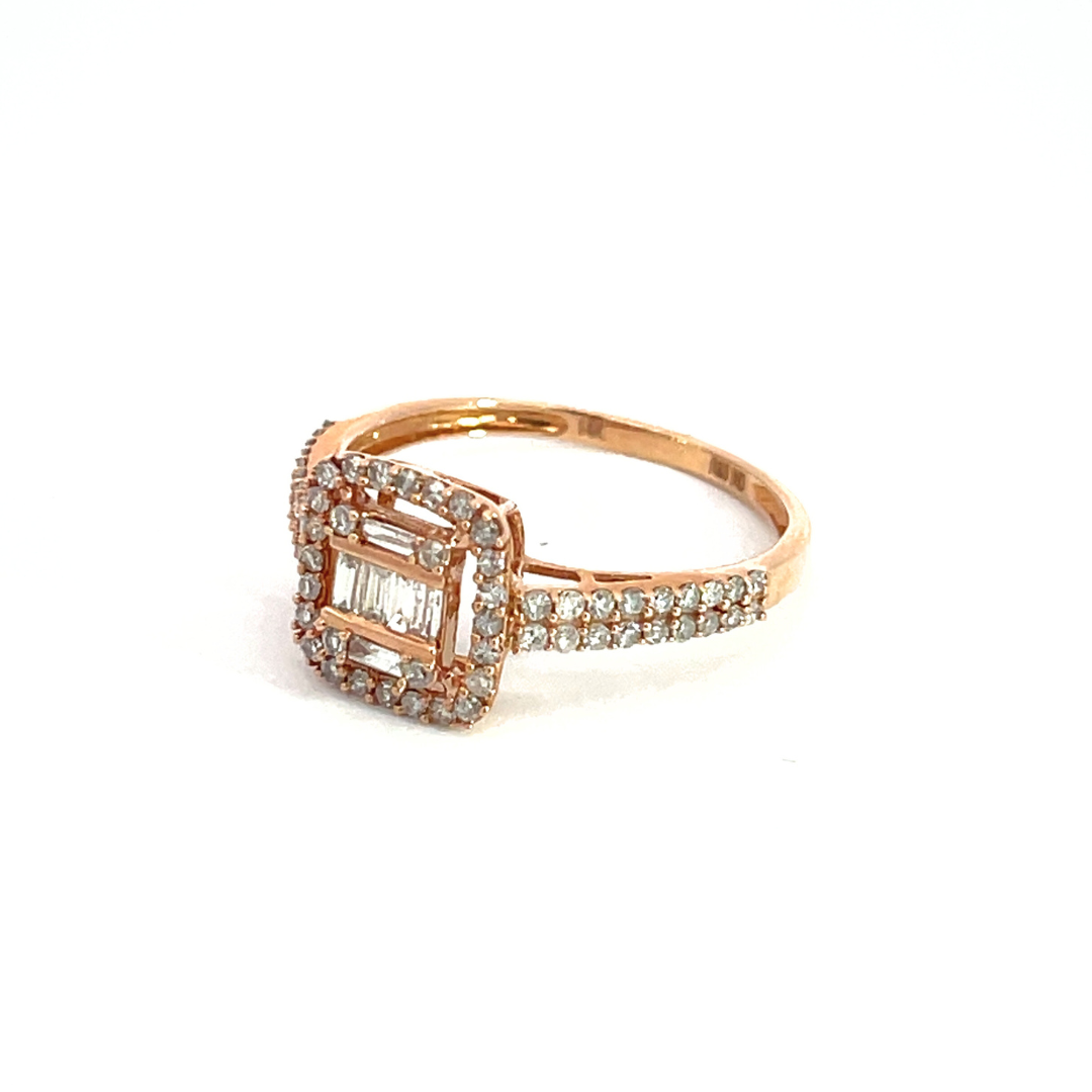 Black Rhodium Sterling Silver With Gold and Diamond Rhomb