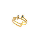 Load image into Gallery viewer, 14k Solid Gold Blue Sapphire and Diamond 3 Drops Ring. GDR231
