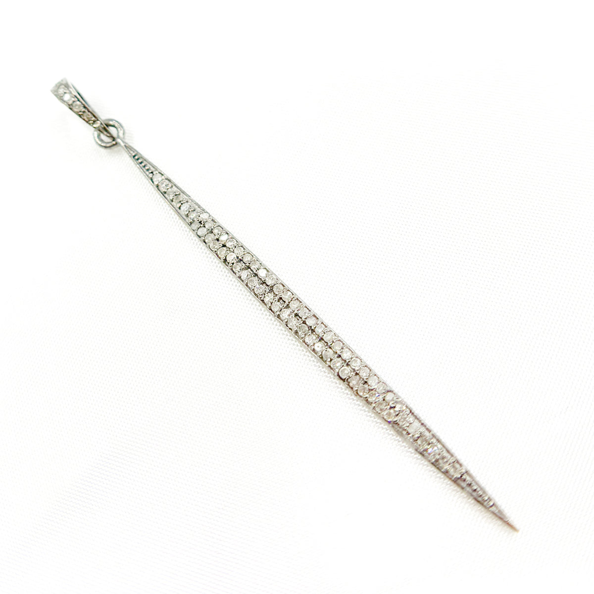 DP224. Diamond Silver Spike Pendant