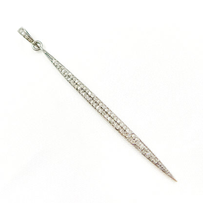 DP224. Diamond Silver Spike Pendant